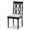 Baxton Studio Julie Grey Upholstered and Dark Brown Finished Wood 5-Piece Dining Set 170-9734-10898 - alternate 5